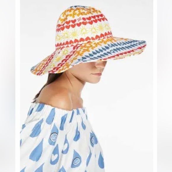 MaxMara Accessories - MAXMARA Label-cut Printed Logo Sun Hat Size:57 S/M Spring /Summer